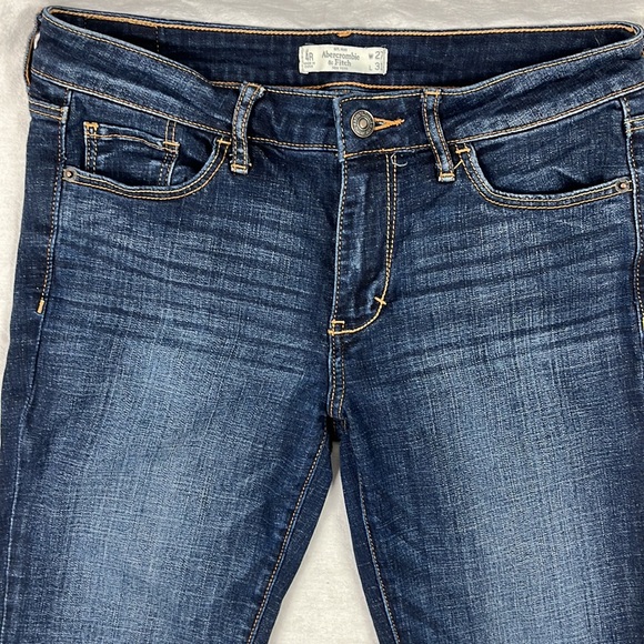Abercrombie & Fitch High Rise Stretch Straight Leg Jeans W27 L31 - Picture 2 of 5